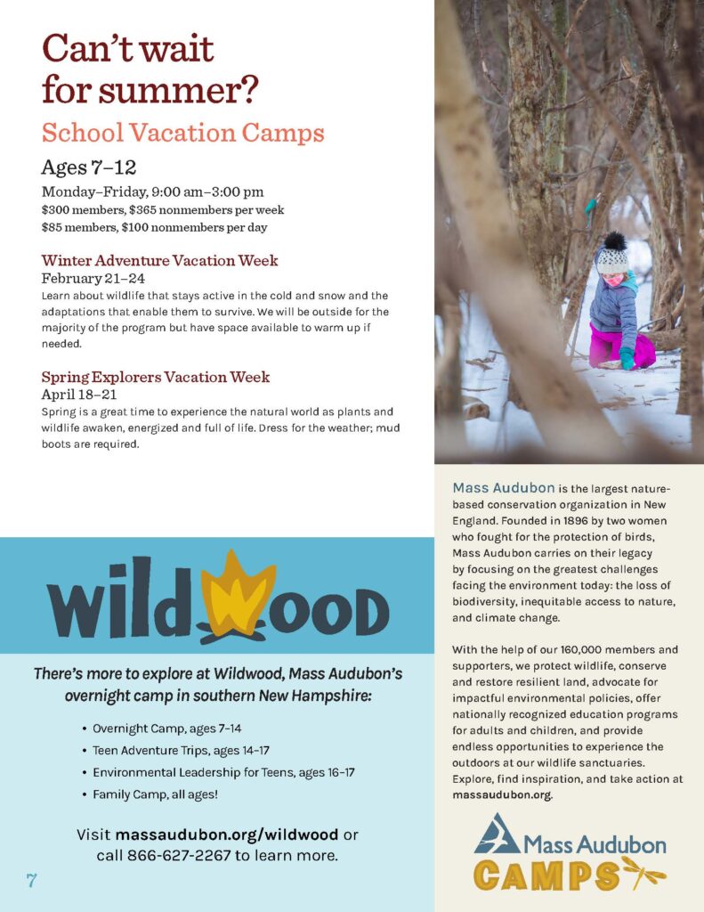 Mass Audubon Camps | W.E.B. Du Bois Regional Middle School